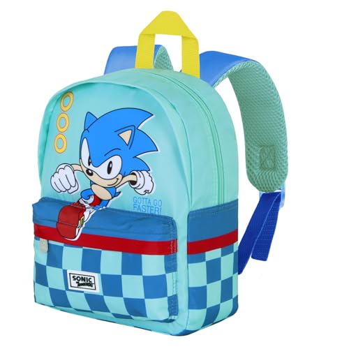 Sonic The Hedgehog - SEGA Faster-Mochila Preescolar Joy, Azul, 22 x 27 cm, Capacidad 5 L Sonic The Hedgehog - SEGA Faster-Mochila Preescolar Joy, Azul, 22 x 27 cm, Capacidad 5 L