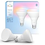 Philips Hue Essential Smart LED BR30 Bulb 2-Pack, White and Color Ambiance, E26, 7.2W, 2200K-6500K, 650 Lumens, Dimmable, Works with Alexa, Google Assistant, Apple Home