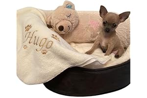 Personalized Embroidered Dog Blanket - Cozy Fleece Blanket for Dogs