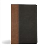 KJV Personal Size Giant Print Bible, Black/Brown LeatherTouch, Red Letter, Presentation Page, Full-Color Maps, Easy-to-Read Bible MCM Type