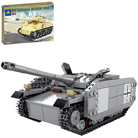 GXZZ 566Pcs Tank Building Set, WW2 Tank Model Kit Toys for Adults and Kids, Construction Set Compatible with Lego - Anti-tank Vehicle (29WL7GQS16H020XQK) Cover