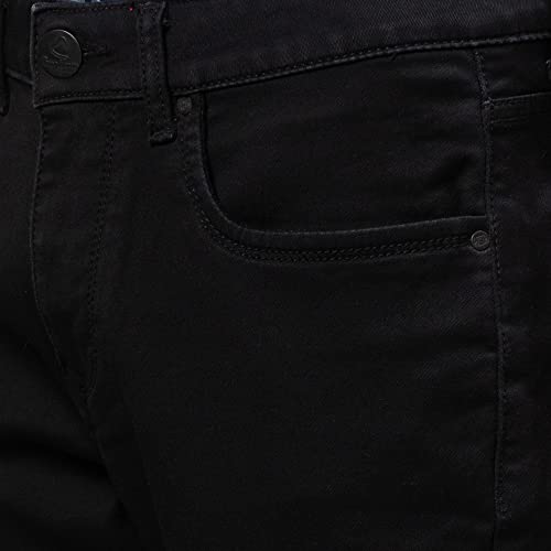 Image of Being Human Dark Black Slim Fit Denims for Men Clothing
