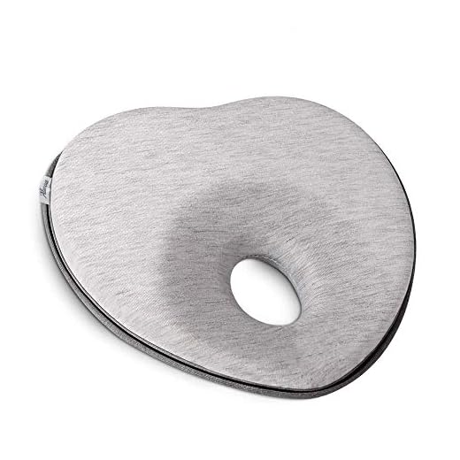 ALWOA Flat Head Baby Pillow, Baby Head Shaping Pillow to Prevent Flat Head Syndrome, Infant Pillow for Newborn Head Support & 180-Degree Head Movement, Made of Soft Memory Foam