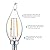 LUXRITE 4W Vintage Candelabra LED Bulbs Dimmable, 400 Lumens, 2700K Warm White, Chandelier Light Bulbs 40W Equivalent, Flame Clear Glass, Filament Candle Bulb, UL Listed, E12 Base (16 Pack)