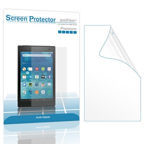 amFilm Screen Protector for Fire 8 (2015, 5th Generation), Matte, Anti-Glare Finish