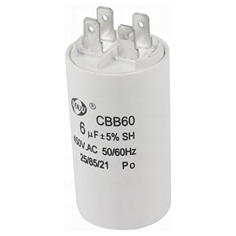 Ugtell Cbb60 Motor Capacitor Capacitance 6Uf, rated Voltage AC 450V, Frequency 50/60Hz, temperature coefficient 25/85/21 Cover