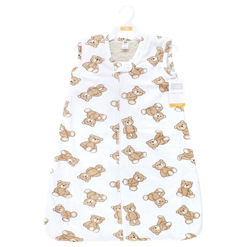 Image of Hudson Baby Infant Girls Long Sleeve Plush Faux Fur Sleeping Bag, Wearable Blanket
