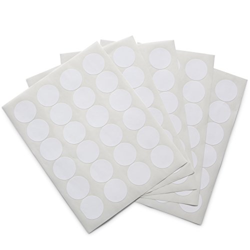 Crinklee Waterproof Essential Oil Labels, 120 Circles, 1.67 Inches, Oil Proof, Highly Durable Blank Stickers