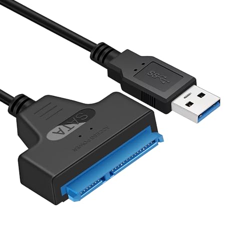 1 Pcs USB 3.0 to SATA Cable Adapter SATA USB Adapter SATA to USB3.0 Hard Disk Drive SSD Adapter For 2.5 SSD/HDD - USB 3.0 toSATA III Hard Drive Cable& Recovery High Speed Data Transfer SATA Cable
