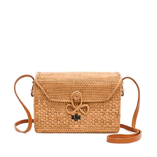 Novum Crafts Round Rattan Bag for Women Handmade Ata Wicker