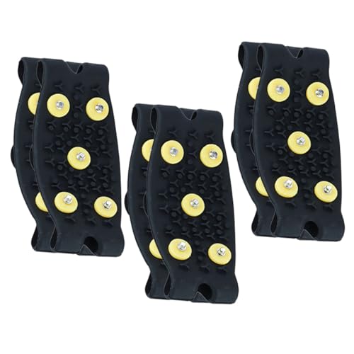 3 Pairs Children' -Tooth Crampons Shoes Traction Non-Skid Climbing Crampon Gripper Spikes for Shoes Non Slip Shoe Grippers Shoe Spikes for Snow and TPE
