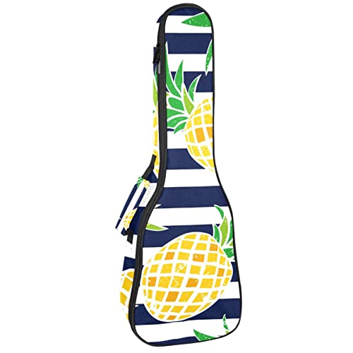 Sac de transport ukulélé soprano rembourré imperméable étui sac à dos ténor rayures ananas