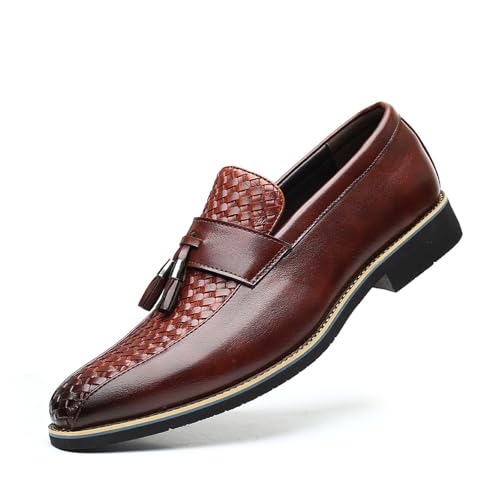 Oxford shoes for men Men's Oxford Dress Shoes Stylish Tassel Leather Business Shoes for Office, Parties, and Weddings