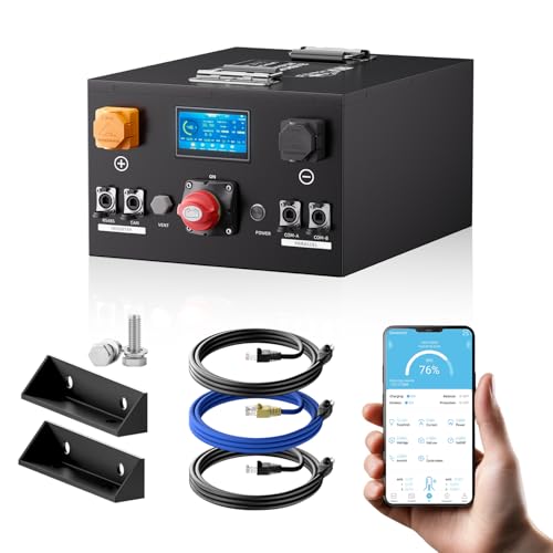 LiFePO4 24V 320Ah Wohnmobil-Batterie 8192Wh Energie Lithium-Batterie mit integriertem 200A Smart BMS Niedrigtemperaturschutz 8000+ Zyklen und 10-Jahres-Lebensdauer für RVs Camper Wohnmobile Off Grid