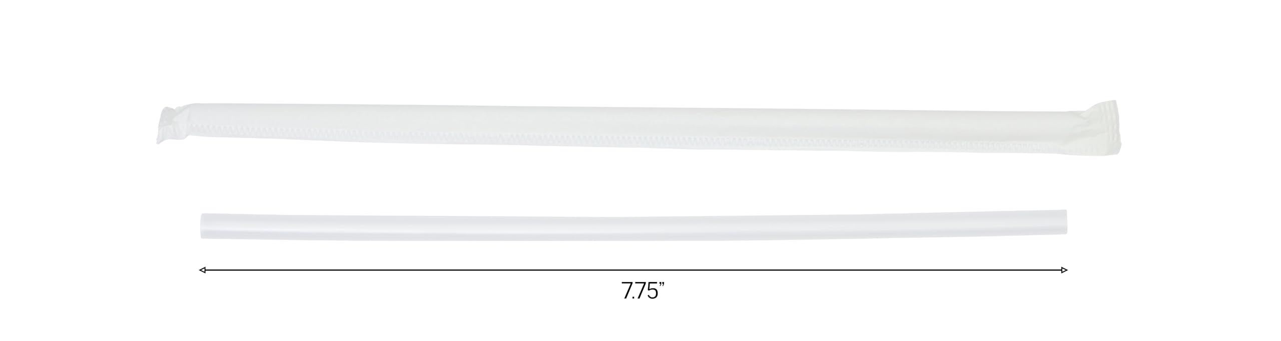 Cardinal Plastic Disposable Drinking Straws Individually Wrapped - BPA Free - 7.75 inch - Clear - 12,000 Count