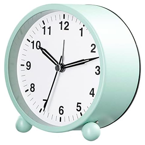 HZDHCLH Alarm clocks Bedside Non Ticking Battery Powered Table Clocks Luminous small clock,Suitable for bedroom home office travel Cover