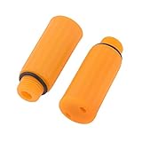 Peso: 26g Naranja de plástico de 15 mm Rosca macho Dia del compresor de aire de aceite Tapones de 2 PC