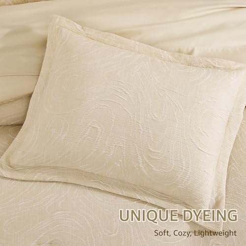 Monbix King Size Comforter Set, Birch Marble Pattern King Size Bed Set Reversible, King Bedding Set 7 Pieces, Bed in a Bag with Comforter, Sheets, Pillowcases & Shams