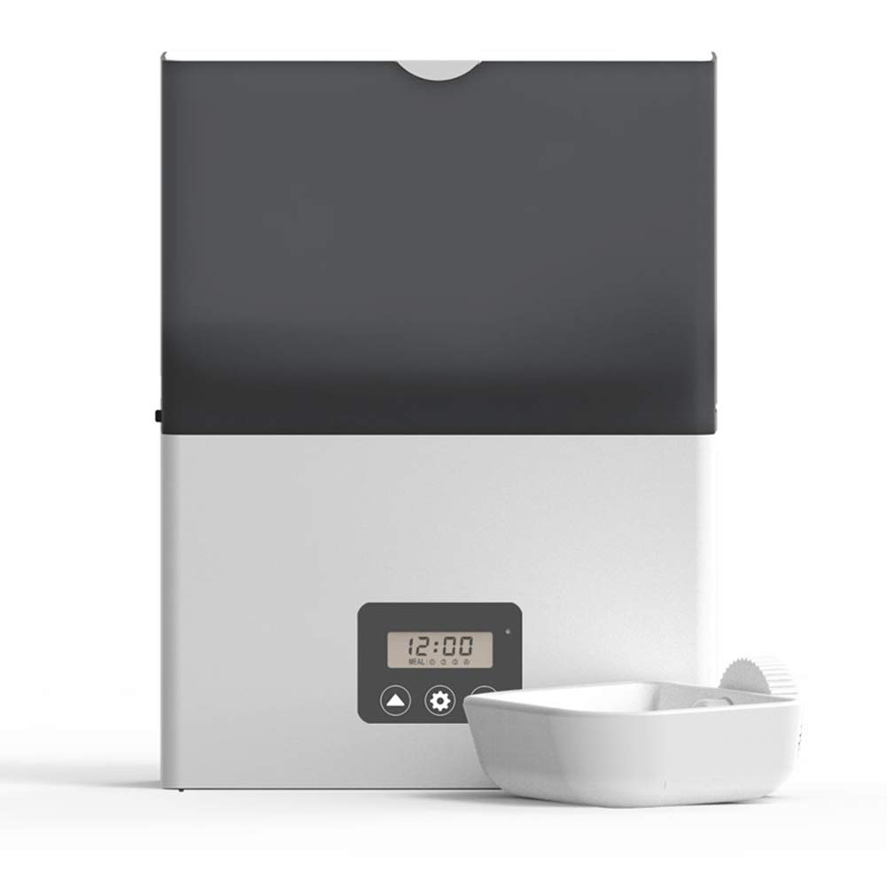 mangiatoia automatica per gabbia o cuccia, capacità 2,3 l, controllo delle porzioni e facile programmazione, grande schermo LCD