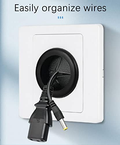 Hsthe Sea 2 x Panel Cable Guide Flush-Mounted, Type 86 Panel for A Stylish Cable Outlet Flush-Mounted Box Cover - Image 3