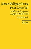 faust erster teil zusammenfassung kapitel  Faust. Erster Teil: \
