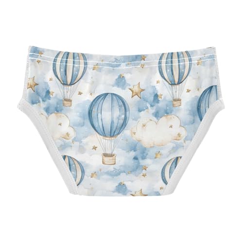 Boys' Exclusive Briefs Toddler Underwear 95% Combed Cotton Boxerbriefs 2T Hot Air Balloon and Cloud 422