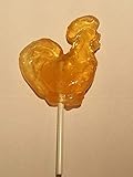 Imported Hard Caramel Candy Rooster on a Stick 'Petushok Lollipops' (Pack of 10)