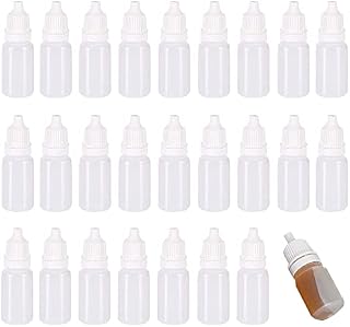 25 Pieces 10ml Dropper Bottles Eye Liquid Empty Bottles White Small Plastic Empty Bottles for Liquid Dispensing