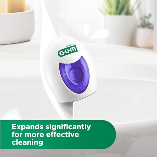 GUM EXPANDING FLOSS Zahnseide/Flauscht während der Verwendung auf/Auch für enge Zahnzwischenräume geeignet/Leicht gewachst/Sanft zum Zahnfleisch / 4x30m (+1 Gratisprobe) – Bild 3