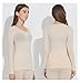 LCM Biancheria Intima Termica Femminile Biancheria Intima Femminile Thermo Thermo Set a Maniche Lunghe Colore Solido (Color : Apricot, Dimensione : for 45 65KG)