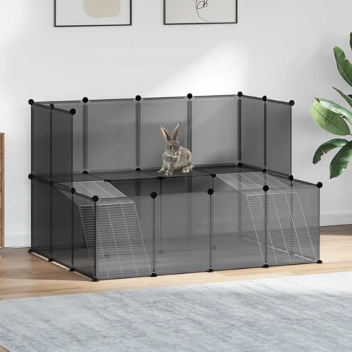 Cage en polypropylène et acier haute résistance avec plateforme et doubles rampes