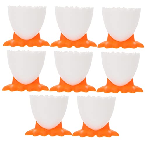 HOLIDYOYO 8個 足の卵トレイ サポート 足付きエッグカップ ソフトエッグホルダー 半熟卵カップ 沸騰させる イースターの飾り イースターエッグホルダーの装飾 ゆで卵カップスタンド ペンギン