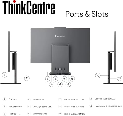 Image of Lenovo IdeaCentre 27 inch FHD All-in-One Touchscreen Desktop | 13th Gen Intel 10 Cores i7-13620H | 32GB DDR5 RAM | 1TB SSD, Wireless Keyboard & Mouse | Windows 11 Home| High Performance PC