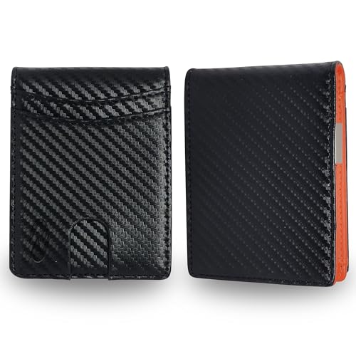 Zeebro Slim Wallet for Men -12 Card Slots, ID Window, Money Clip, Minimalist, RFID, Front Pocket Leather Wallet - Small Gift Box, Thanksgiving Gift, Christmas Gift, Birthday Gift2