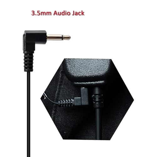 Auriculares de tubo acústico HYS de 3,5 mm para seguridad y eventos con clip de ropa negro 2