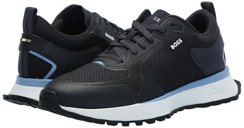 Image of BOSS Men's Big Logo Mesh Mix Lace Up Sneaker