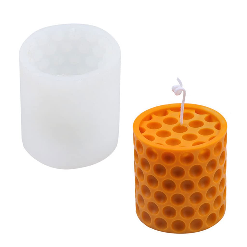 PANGBOER Silicone Mold Cylindrical Concave Dot Honeycomb Shape Gypsum Food Grade Liquid Silicone Molds Mousse Molds Shapes