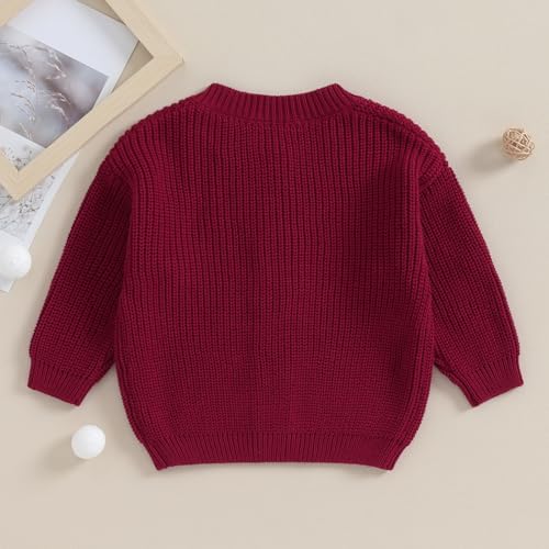 Infant Baby Girl Boy Cardigan Long Sleeve Button Knit Sweater Knitwear Toddler Fall Winter Clothes4