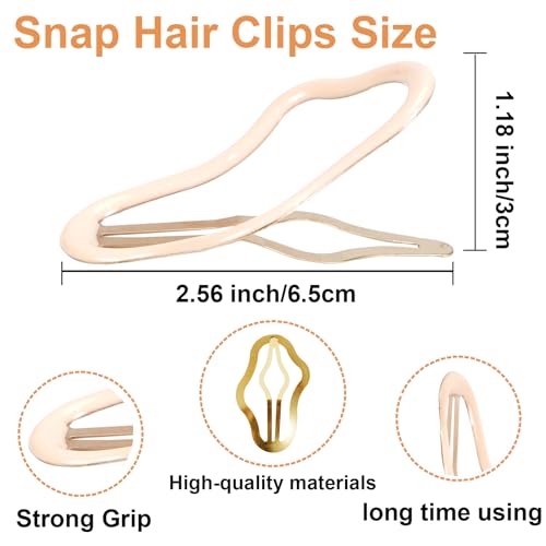 Pinzas para el cabello para mujer, pasadores de metal antideslizantes para peinados, 10 piezas de 2.7 pulgadas, accesorios para el cabello negro y caqui, Dgeclr miniatura 3