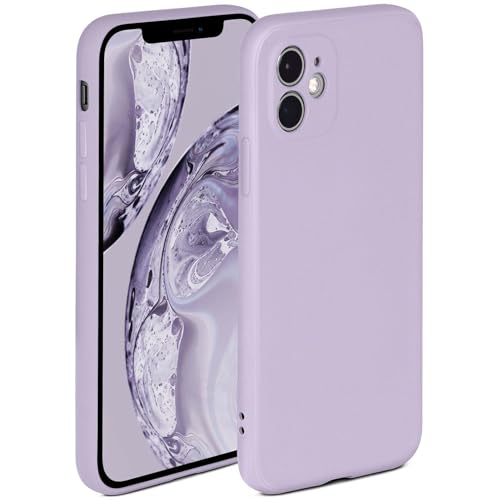 ONEFLOW Soft Case für iPhone 12 Hülle aus Silikon mit Kameraschutz, Silikonhülle mit erhöhtem Schutz fürs Display, Backcover Schutzhülle, weiche Handyhülle, Flieder