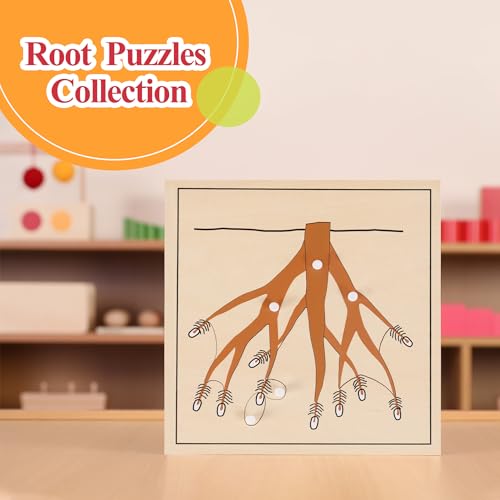 Image of MONTESSORI OUTLET Nature Materials Root Puzzle Early Preschool Learning Toys for 3-12 Year Old Kids and Toddler
