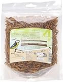 Mehlwürmer Getrocknet – Wildvogelfutter – Eiweißreiche und Leicht Verdauliche Snacks für Außen Vögel – 100g – Flamingo