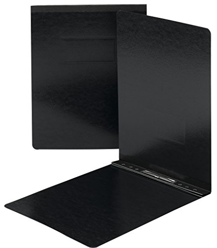 Smead Pressboard Report Cover, Metal Prong Top Fastener with Compressor, 2 Capacity, Letter Size, Black, 25 per Box (81125)