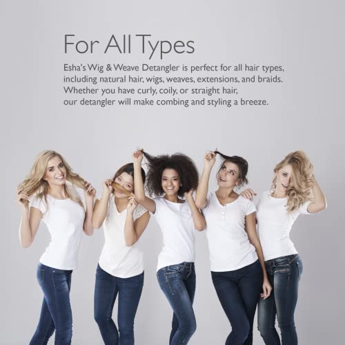 Esha Girl – Wig & Weave Leave-In Conditioner & Detangler – For Human & Synthetic Hair, Wigs, Weaves, Hair Pieces – Fortified With Jojoba Oil – Moisturize, Soften – Pineapple Scent (4 Oz.) #TOP4