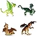 Bedwina Mini Dragon Toy Figures - (Pack of 36) 2 Inch Plastic Rubbery Dragon Figurines in Assorted Colors and Styles - Kids Toys for Birthday Party Favors, Decorations, Cupcake Toppers and Piñatas