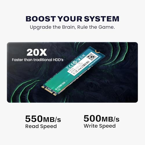 Image of 1TB M.2 SATA SSD 2280 Internal Solid State Drive | Up to 550MB /s Read & 500MB /s Write | High-Speed Storage Upgrade | Compatible with Laptop & Desktop
