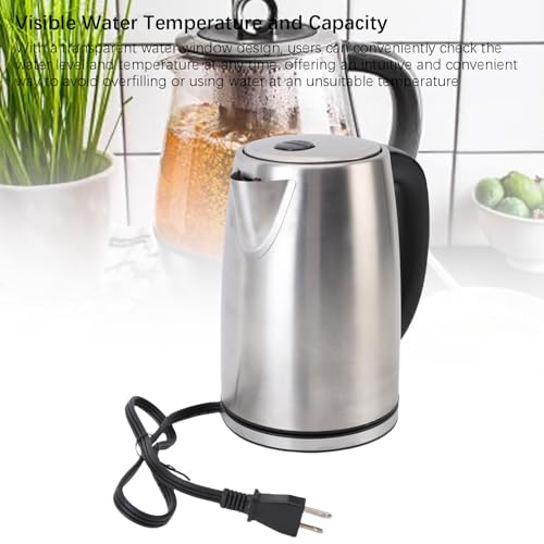 Hervidor eléctrico de acero inoxidable Aramox 1.7L con pantalla temperatura miniatura 6