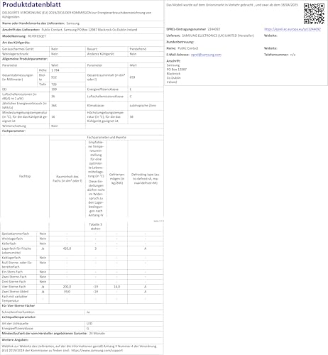 Réfrigérateur américain SAMSUNG RS70F65QET 2 portes 659 Classe E Platinum Inox - vue 4