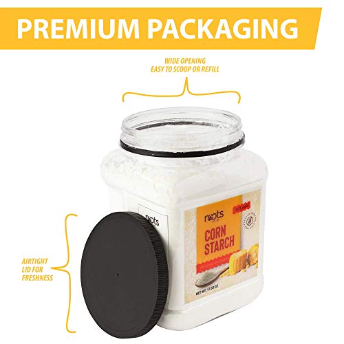 image for Roots Circle 100% Pure Corn Starch | 2 [17oz] Airtight Containers | Al