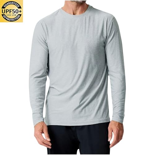 Men's Sun Protection Shirts Lightweight UV SPF 50 Rash Guard Long Sleeve Quick Dry Shirts Fishing Swimming Running2